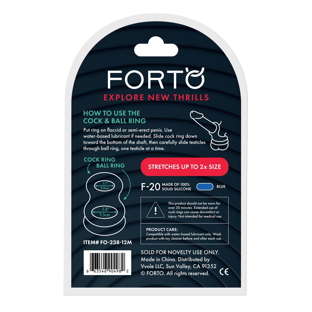 Pachet Inel Penis Forto Albastru M, 4, roseregalo.com