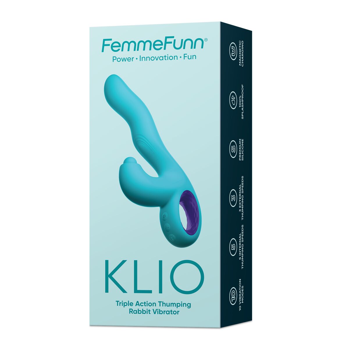 Vibrator zona G FemmeFunn Klio Albastru, 9, roseregalo.com