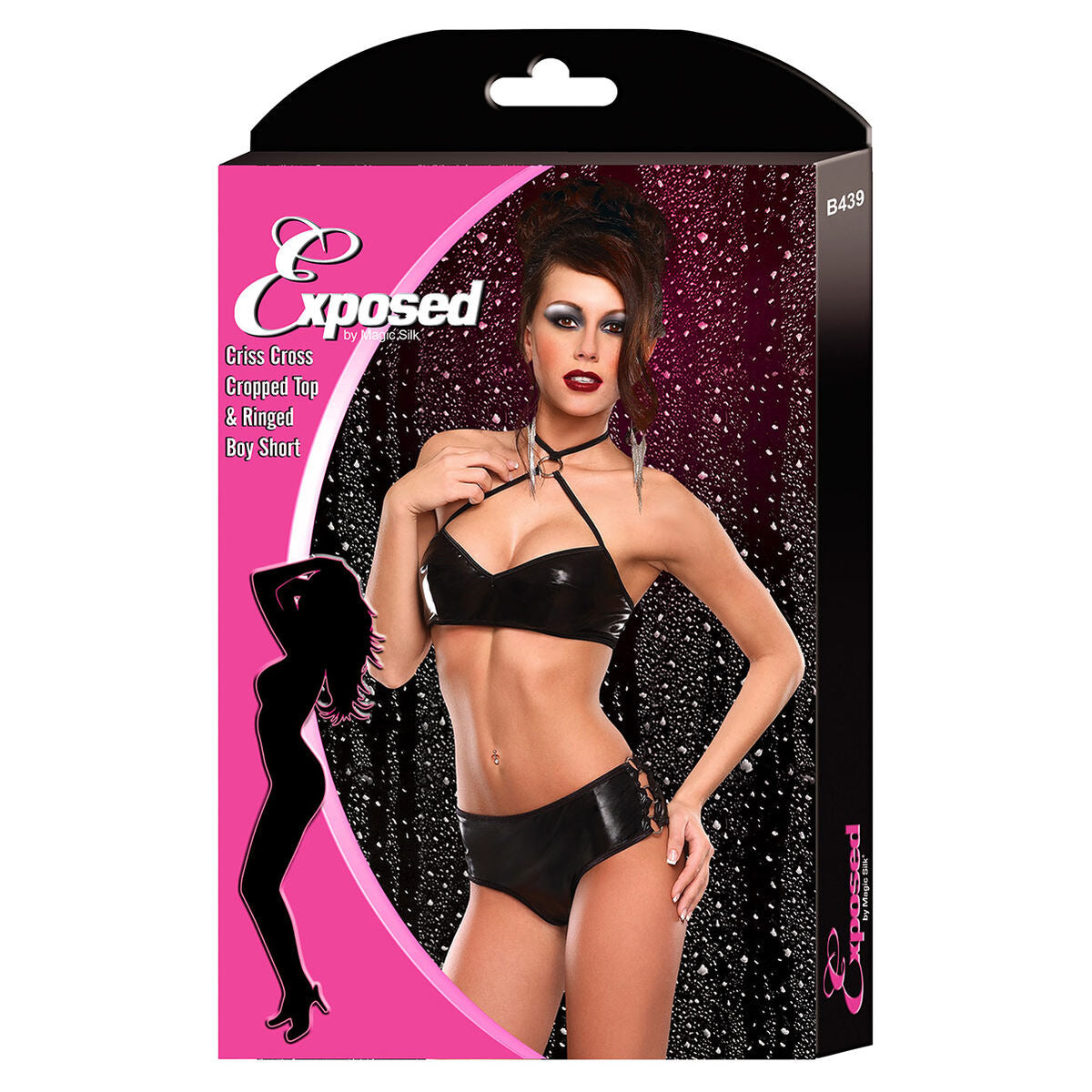Compleu de lenjerie Exposed Negru (S/M), 1, roseregalo.com