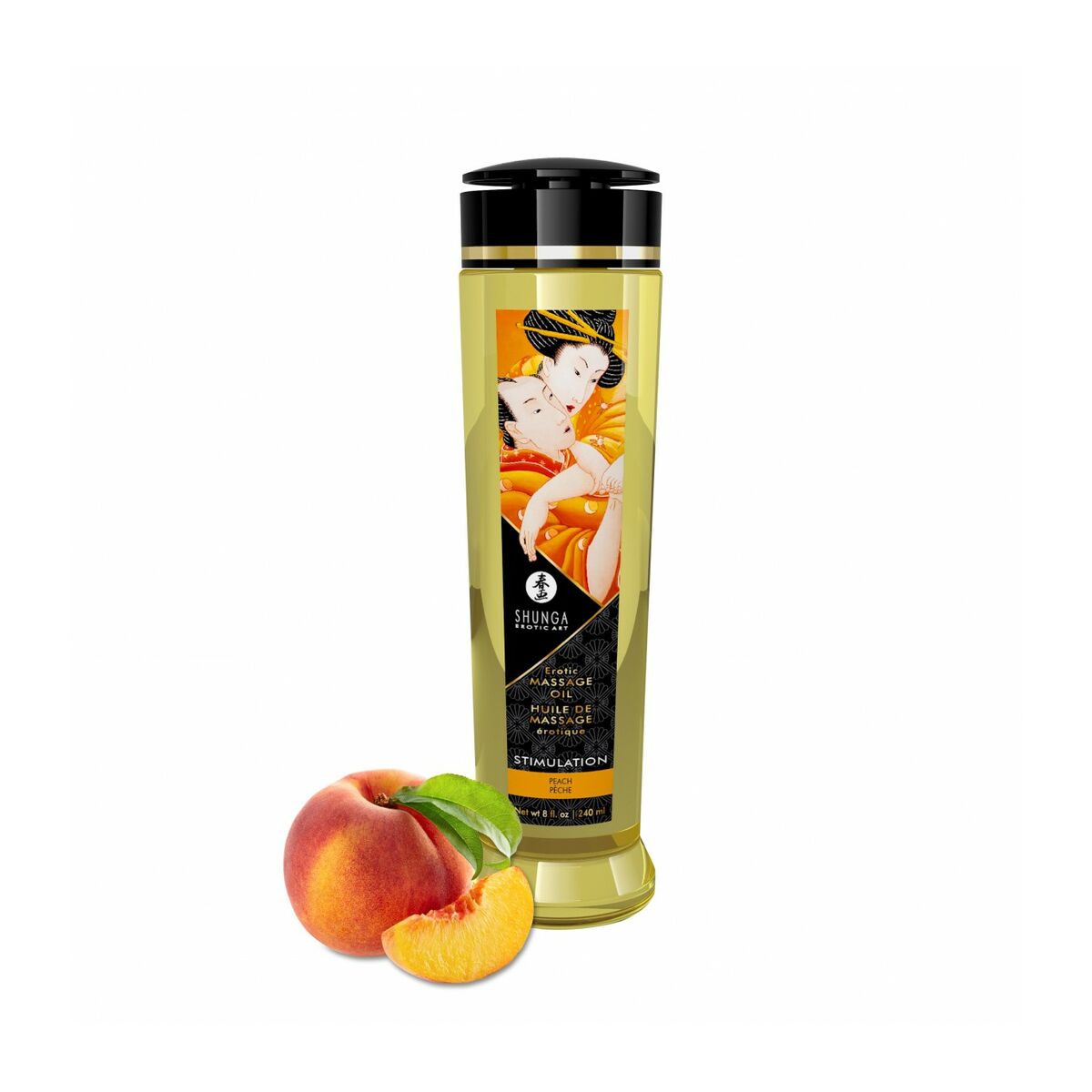 Ulei de Masaj Erotic Shunga 240 ml Piersică, 3, roseregalo.com