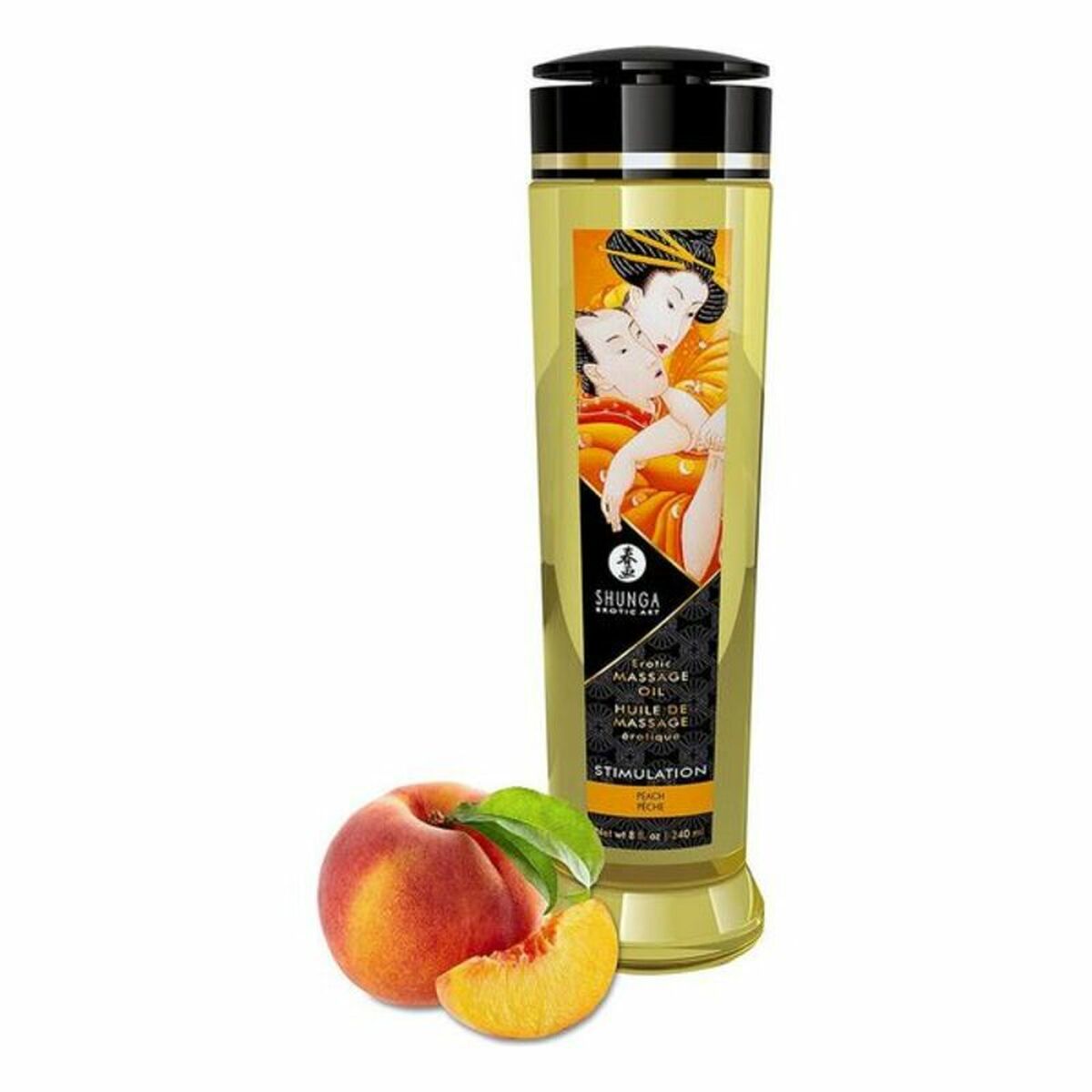 Ulei de Masaj Erotic Shunga 240 ml Piersică, 2, roseregalo.com