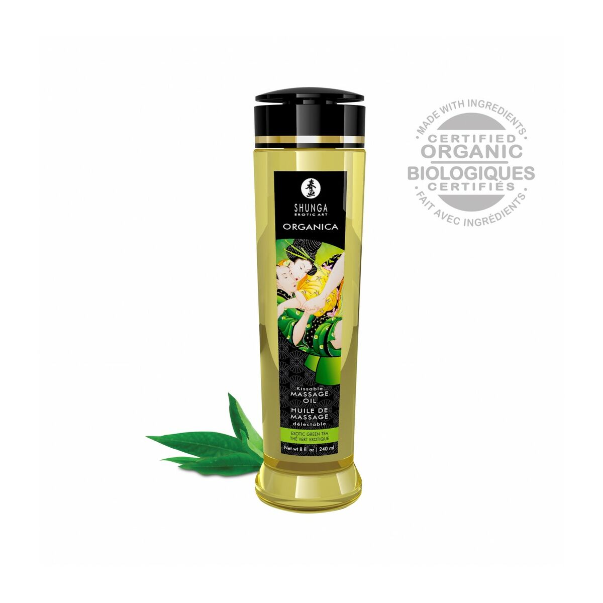 Ulei de Masaj Erotic Shunga 240 ml Ceai Verde, 3, roseregalo.com