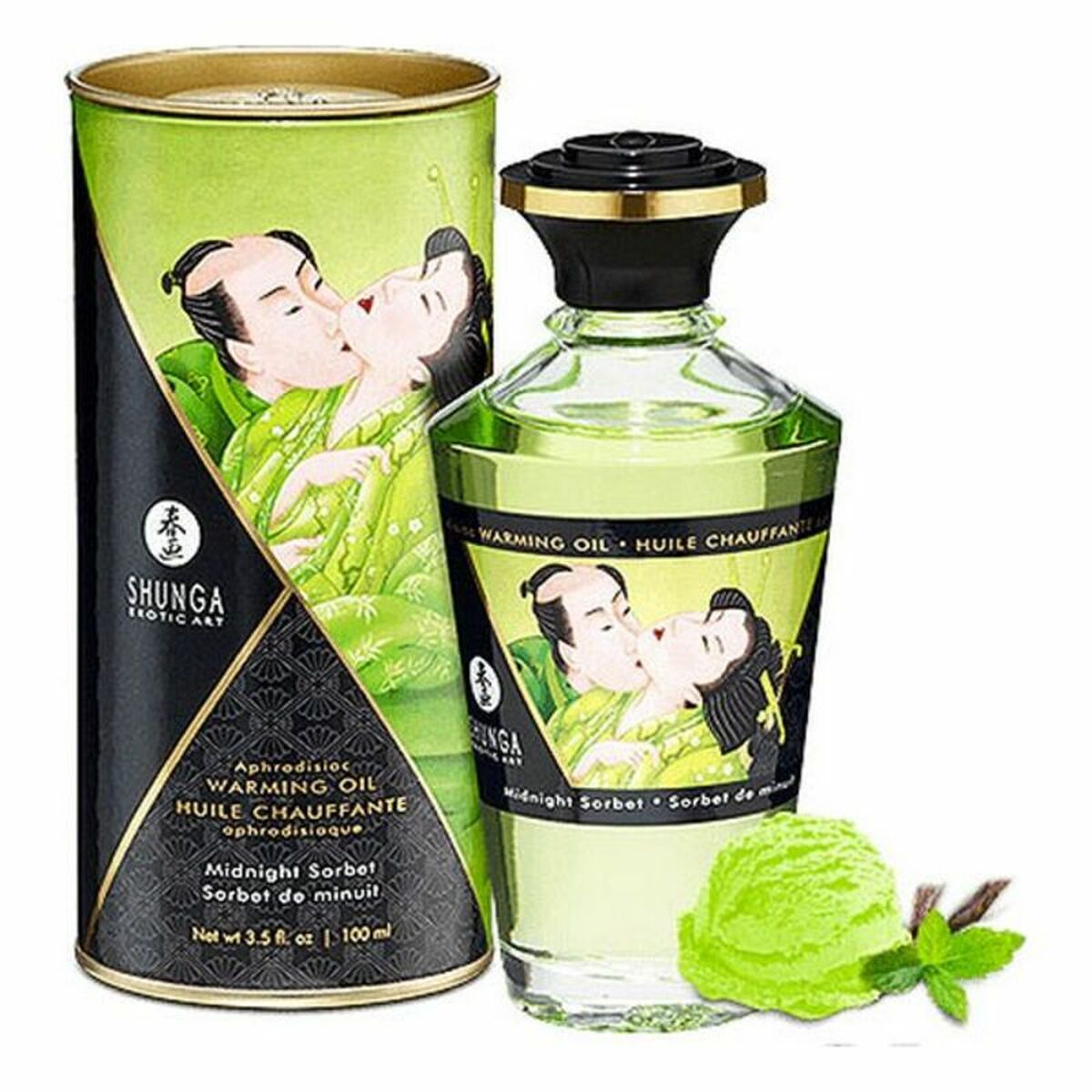 Ulei de Masaj Erotic Shunga Midnight Sorbet 100 ml, 1, roseregalo.com