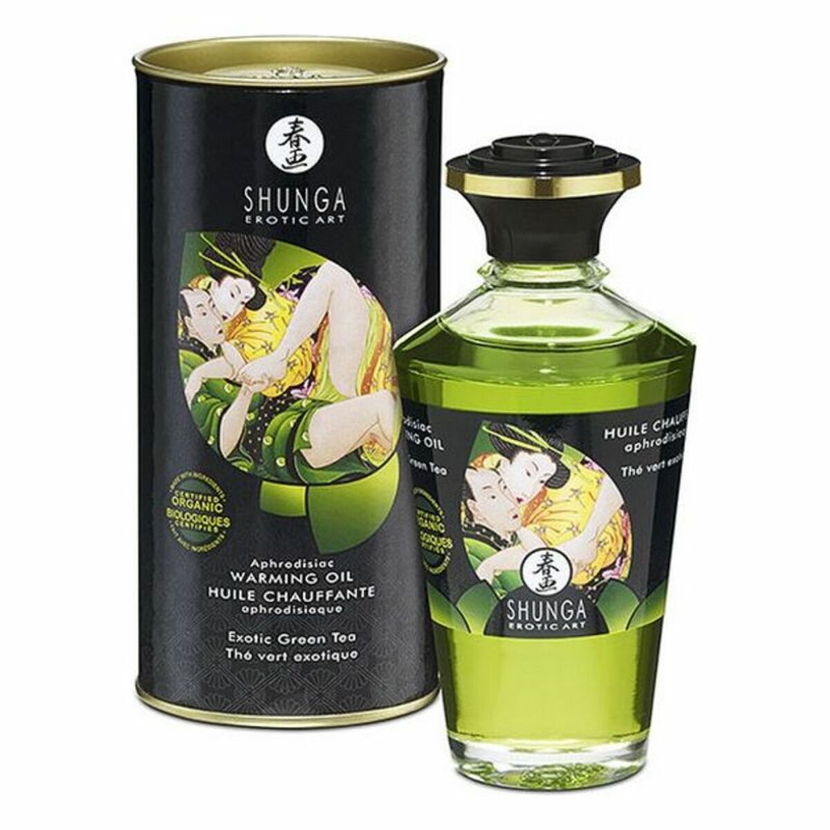 Ulei de Masaj Erotic Shunga CC812100 Ceai Verde (100 ml), 1, roseregalo.com