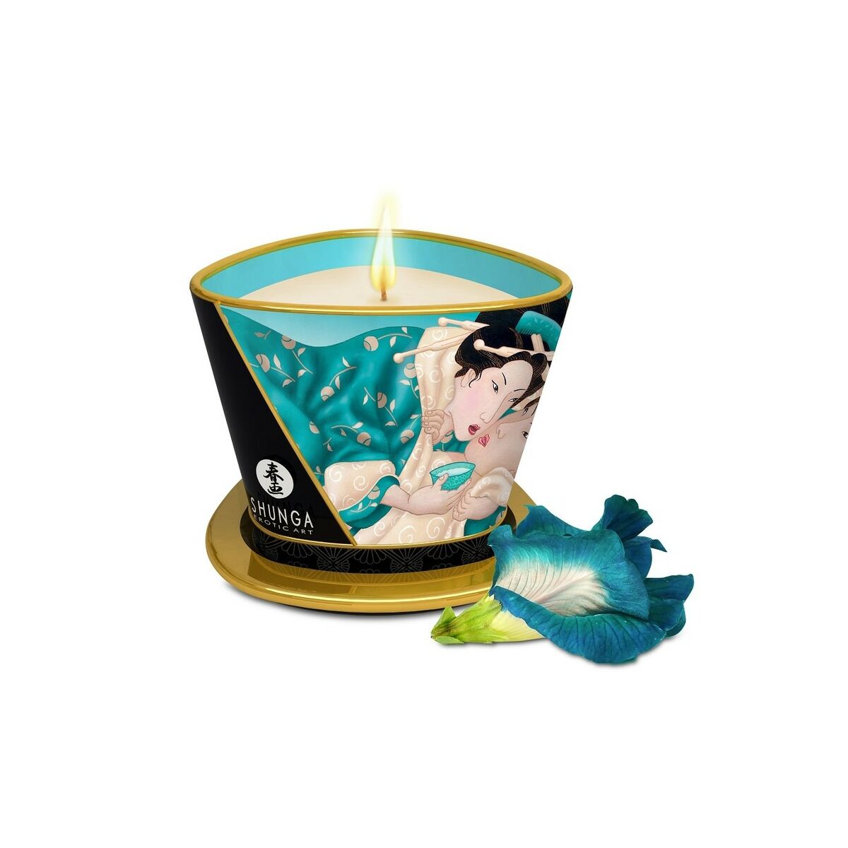 Lumânare masaj Shunga Island's Flower Floral 170 ml, 2, roseregalo.com