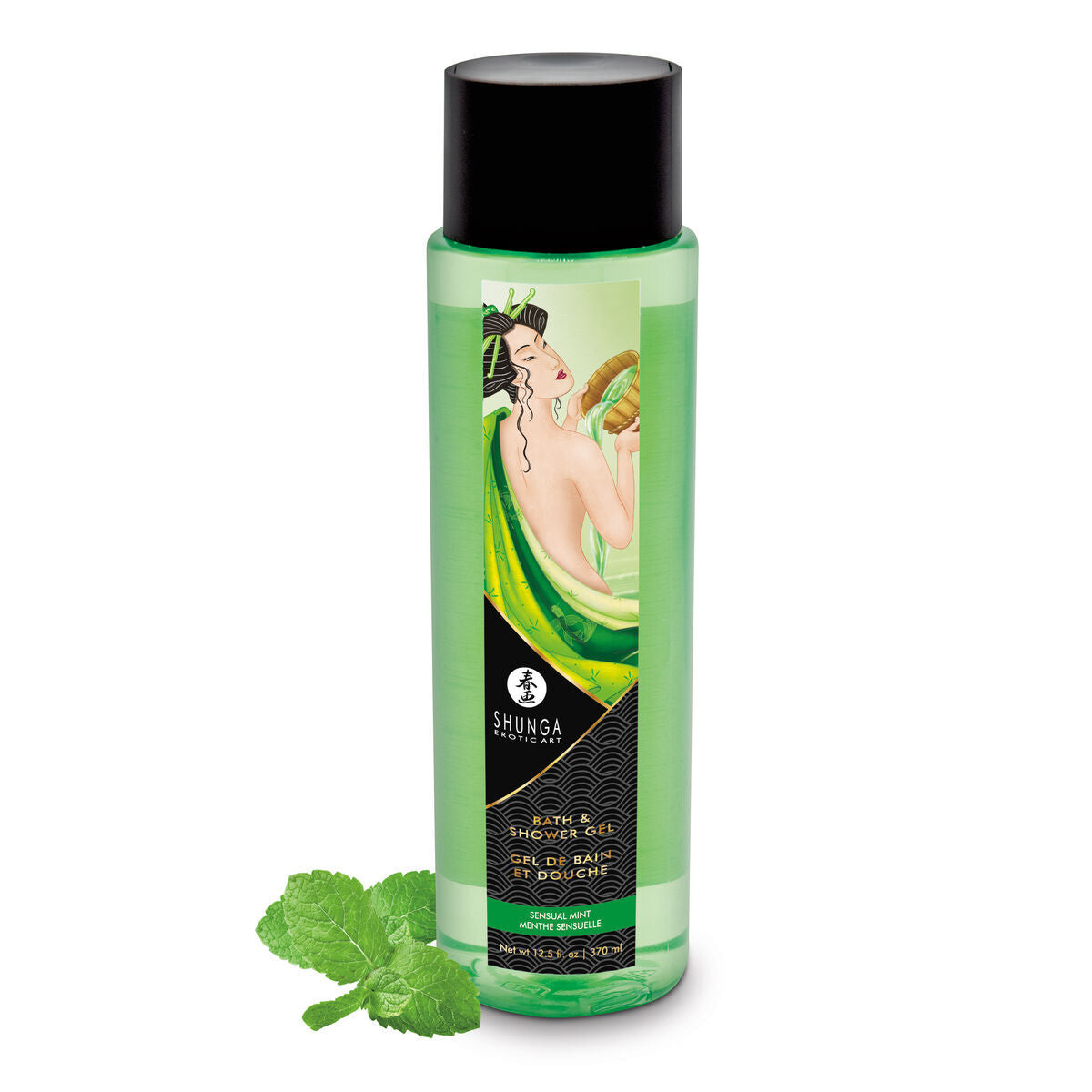 Sensual Gel de duș Shunga Mentă 370 ml, 4, roseregalo.com
