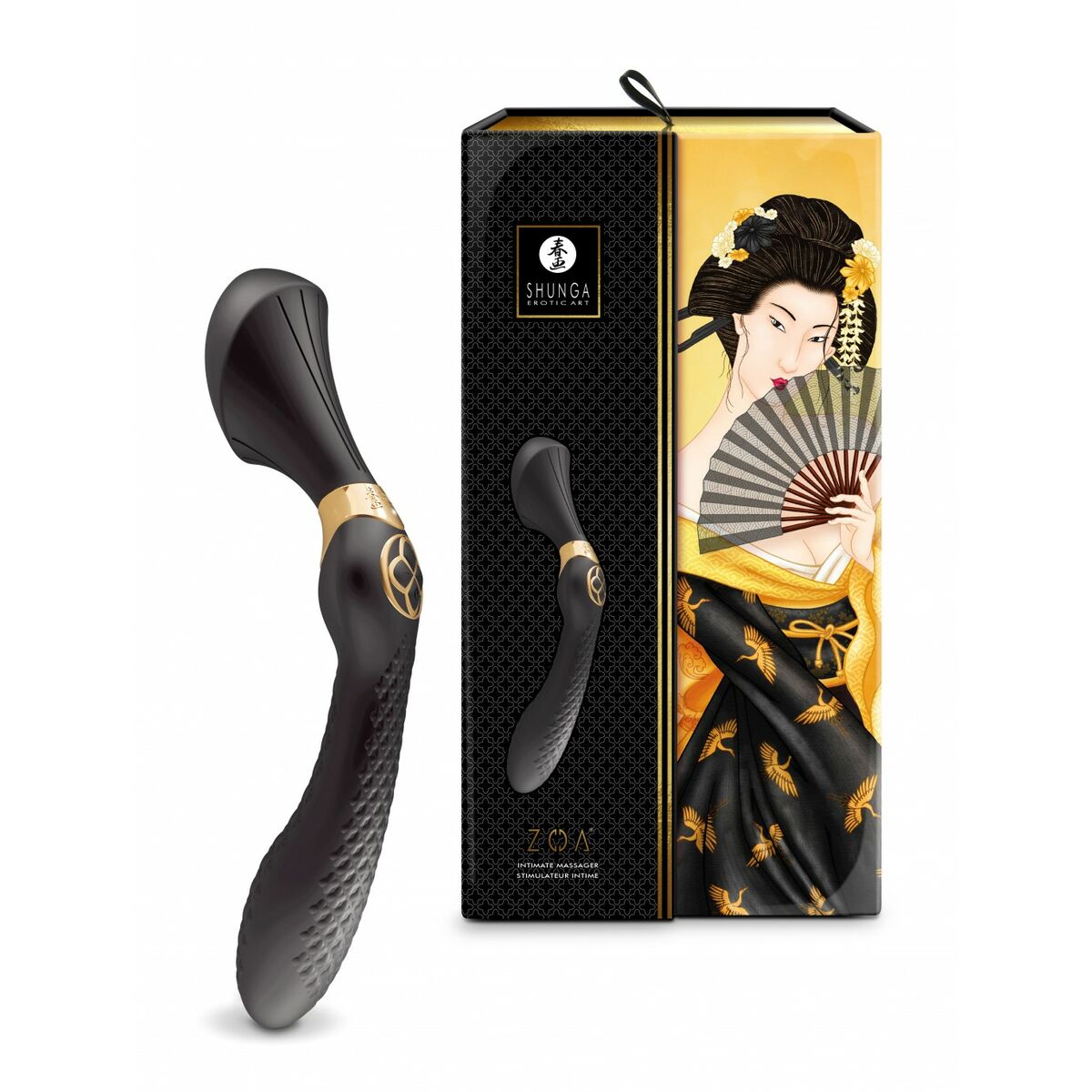 Vibrator Shunga Zoa Negru, 3, roseregalo.com