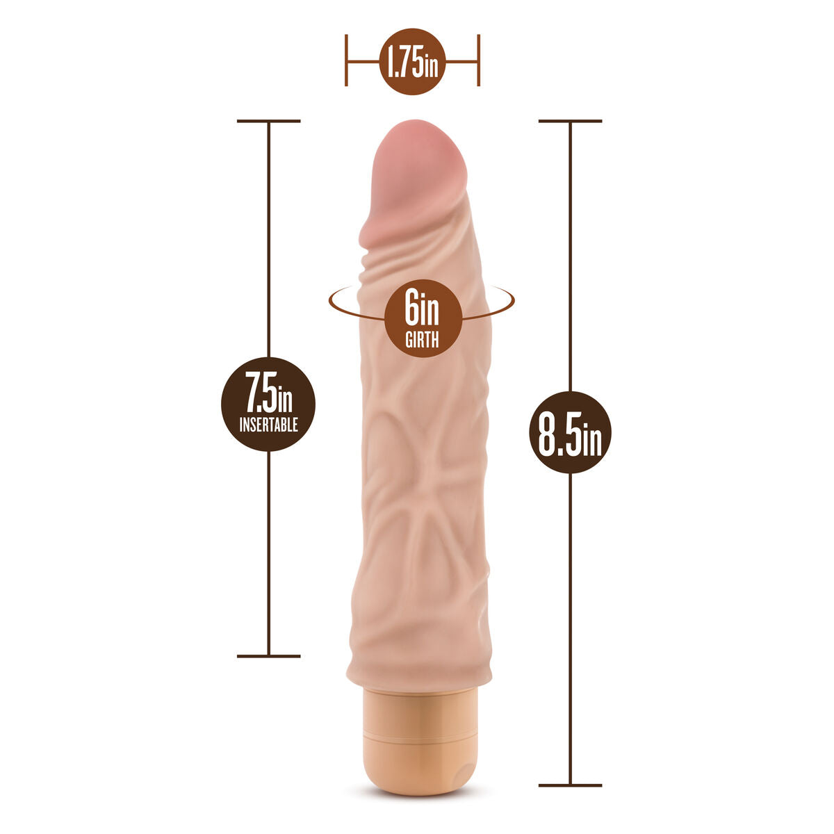 Dildo realist Blush Dr Skin PVC Ø 4,9 cm, 5, roseregalo.com