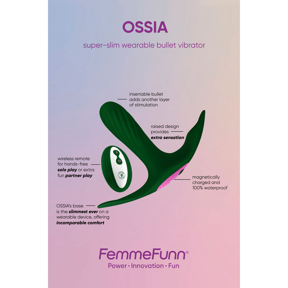 Vibrator zona G FemmeFunn Ossia Verde, 10, roseregalo.com