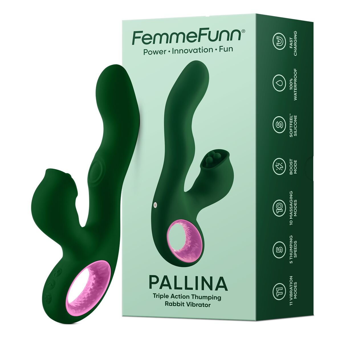 Vibrator zona G FemmeFunn Verde, 10, roseregalo.com