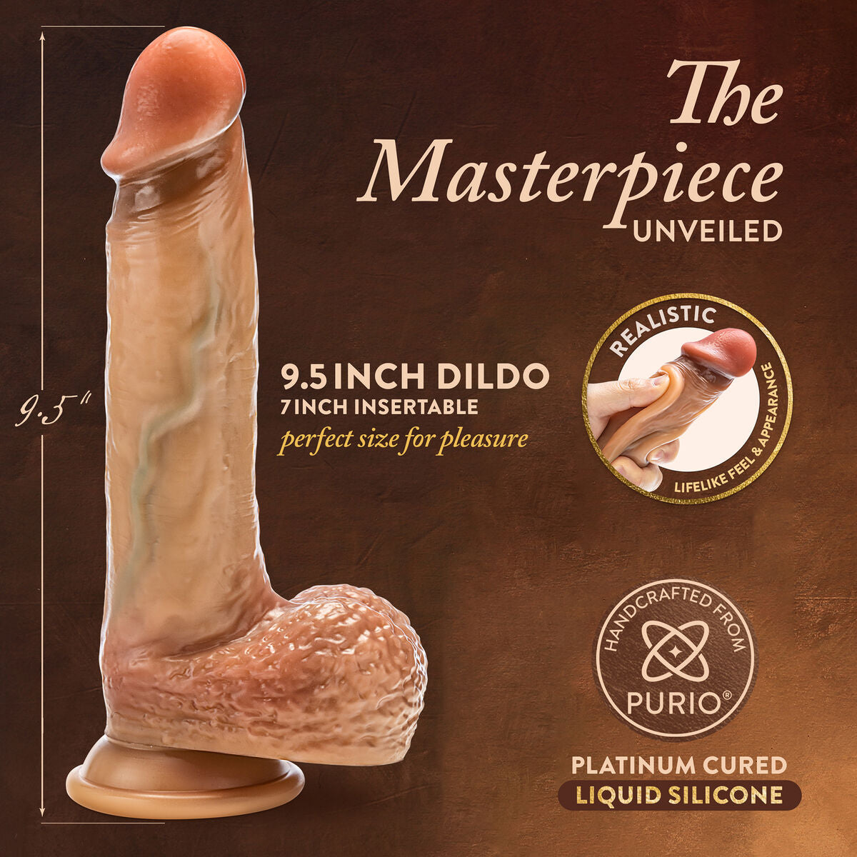 Dildo realist Blush Renaissance Raphael Silicon Ø 4,5 cm (17,8 cm), 5, roseregalo.com