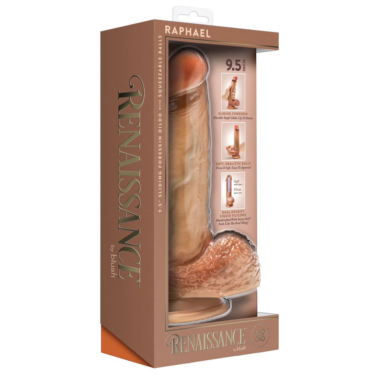 Dildo realist Blush Renaissance Raphael Silicon Ø 4,5 cm (17,8 cm), 9, roseregalo.com