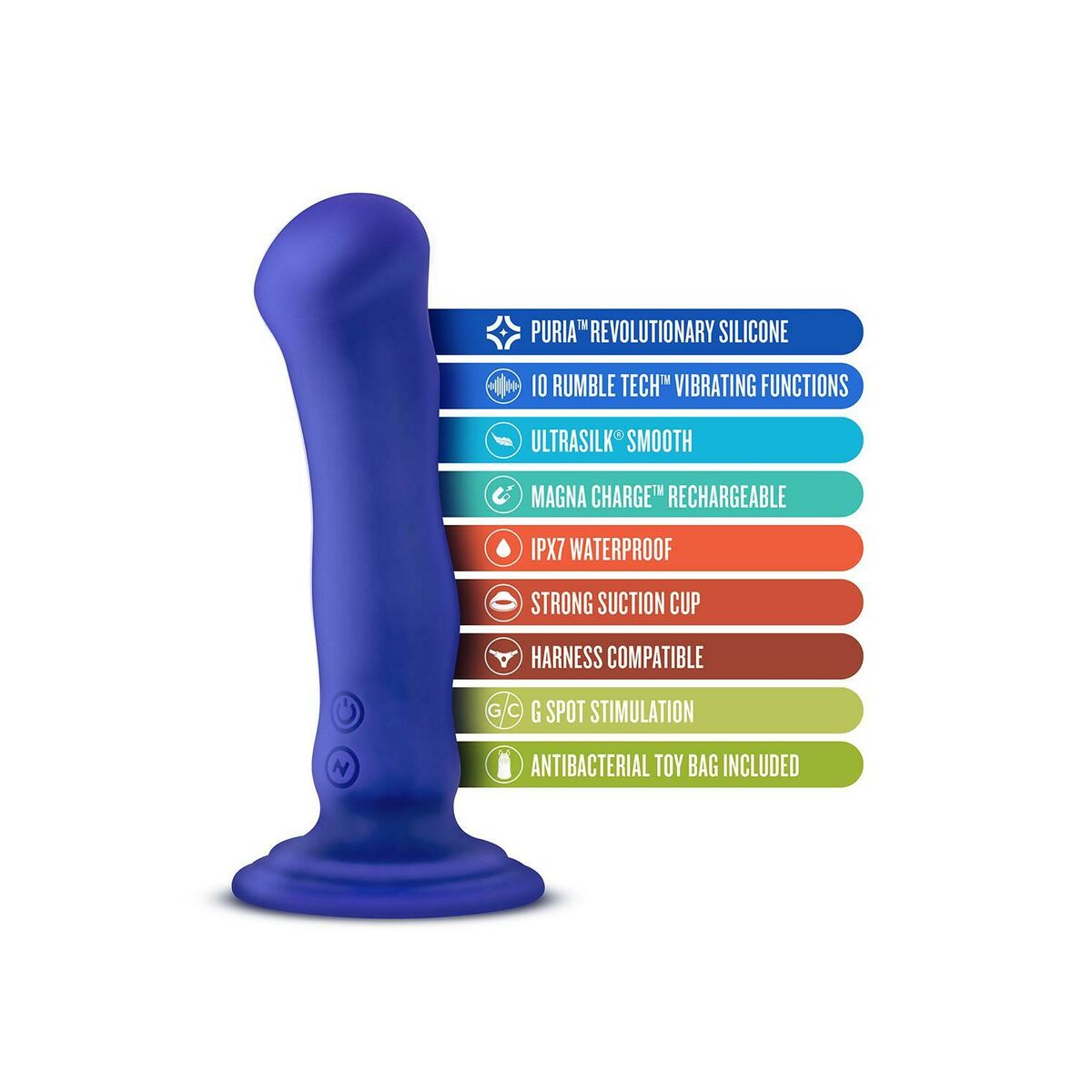 Dildo Blush Impressions Albastru, 7, roseregalo.com