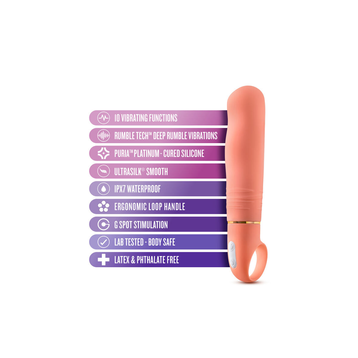 Vibrator Blush Aria Portocaliu, 6, roseregalo.com