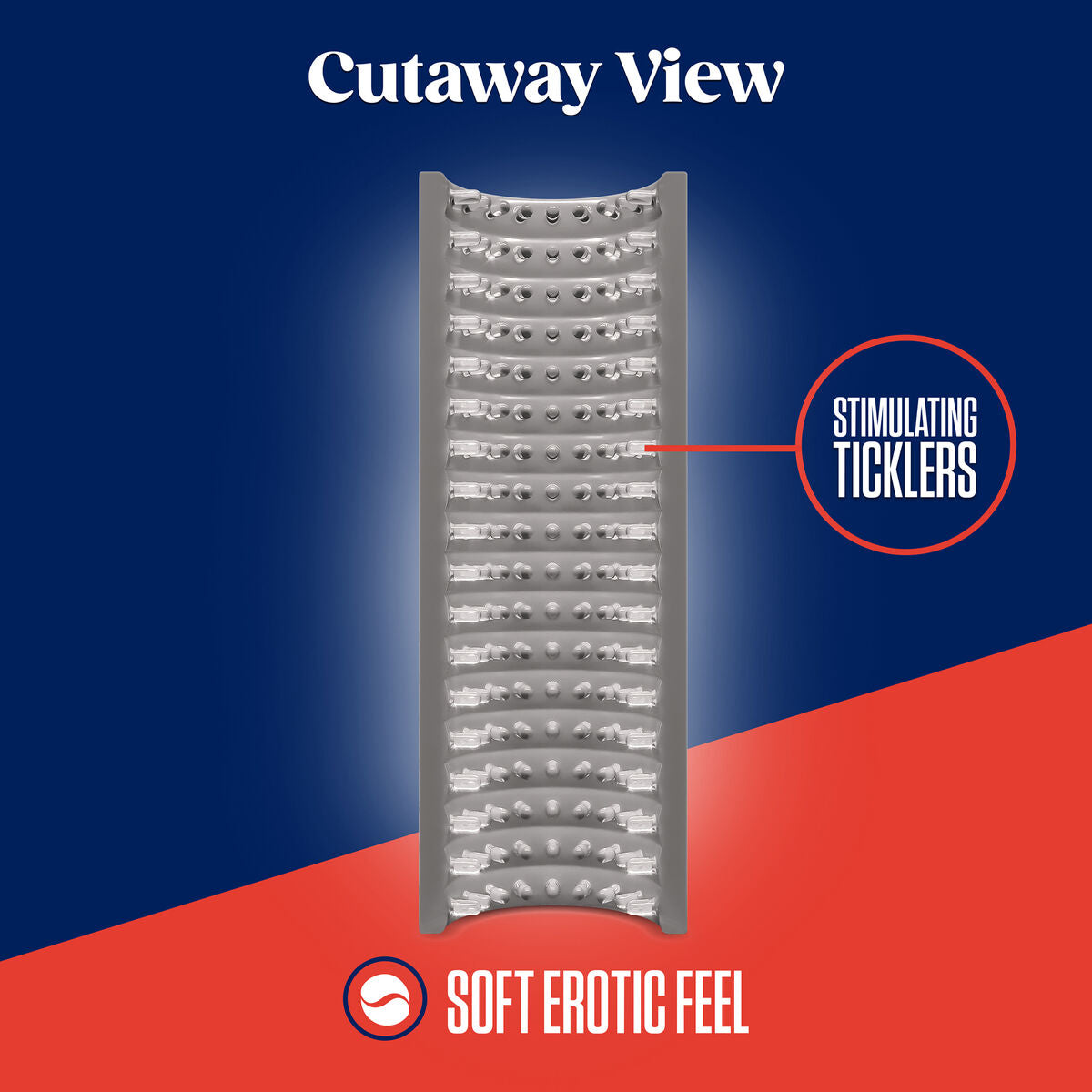 Rezistență Jack Ass Blush RIZE STROKEZ CLEAR, 9, roseregalo.com