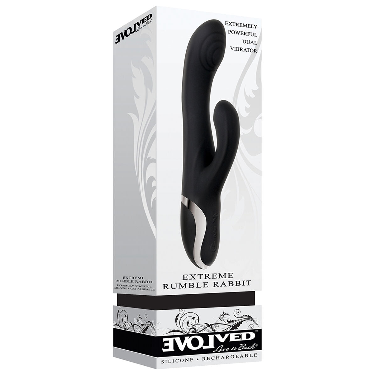 Vibrator zona G Evolved Rabbit Negru, 6, roseregalo.com