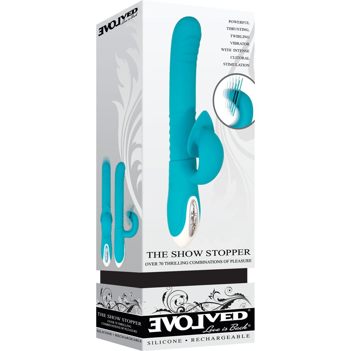 Vibrator zona G Evolved Albastru, 10, roseregalo.com