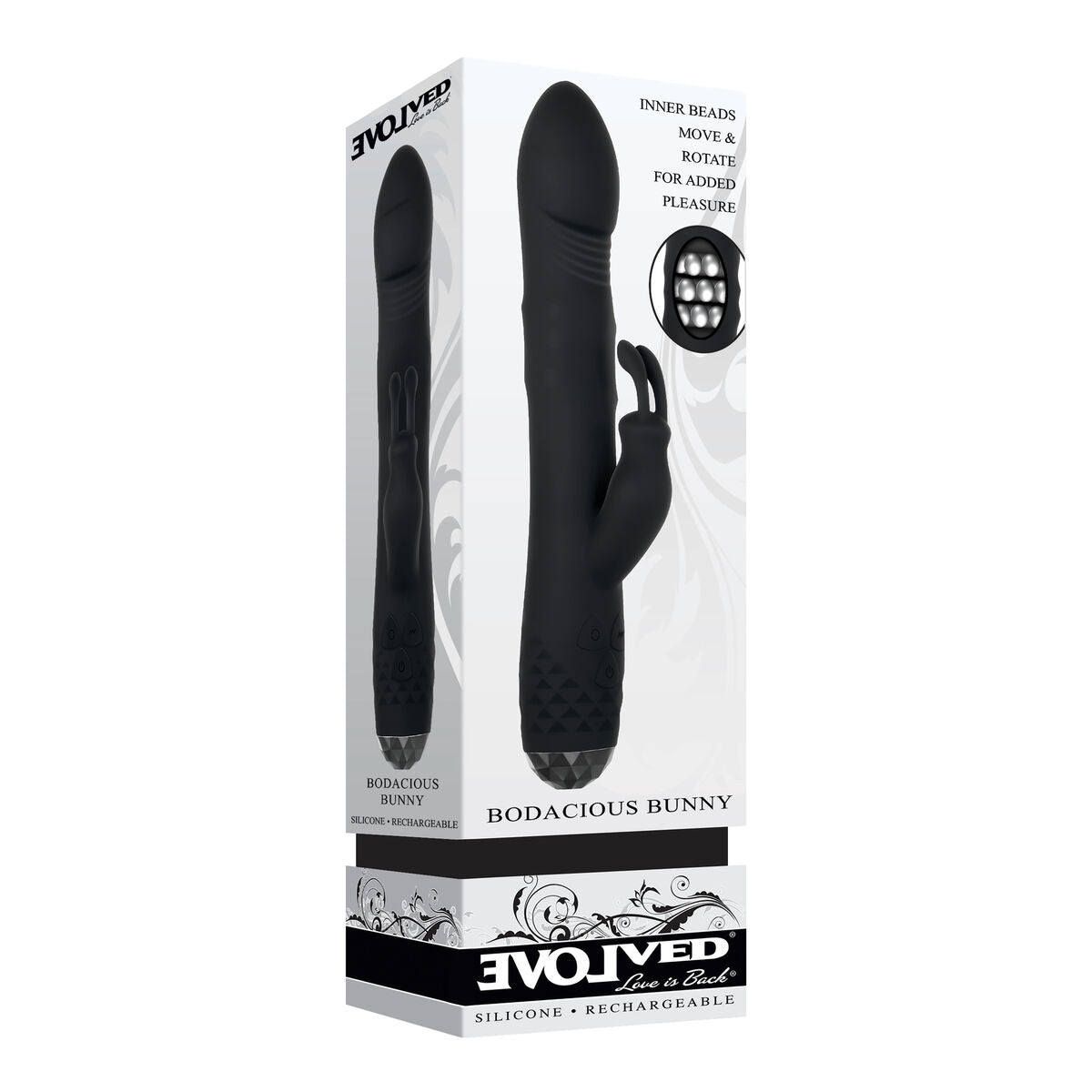 Vibrator zona G Evolved Bunny Negru, 8, roseregalo.com