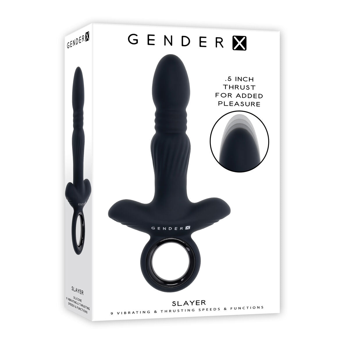Dildo Gender X SLAYER Negru, 9, roseregalo.com