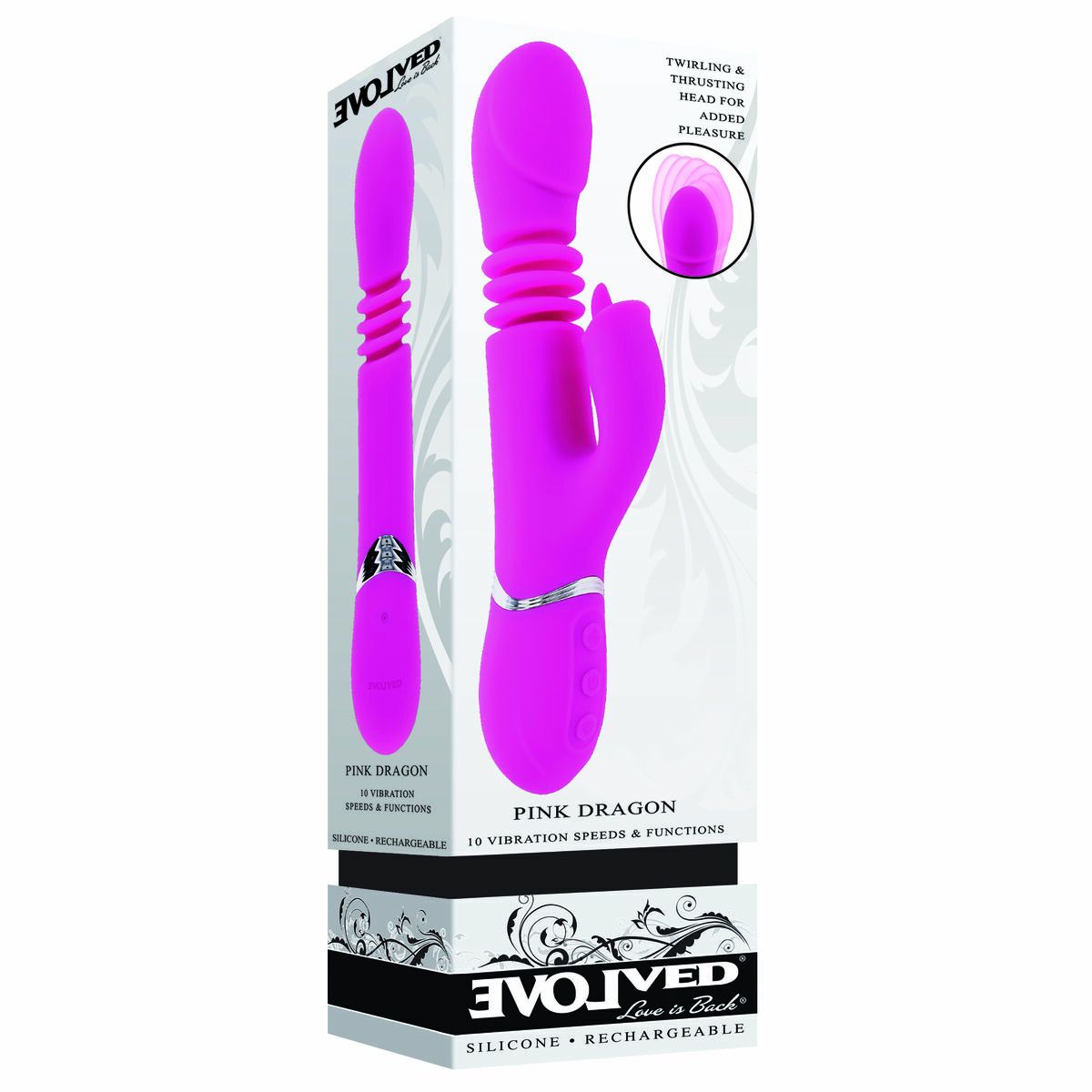 Vibrator zona G Evolved Dragon Roz, 8, roseregalo.com