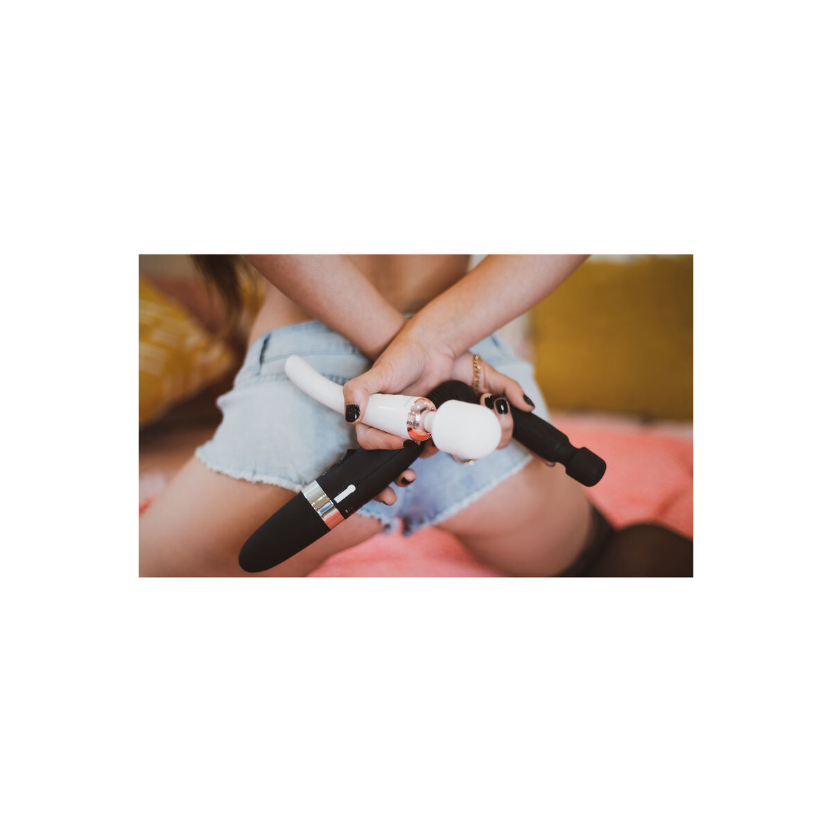 PalmPower-Reîncărcare Baghetă Masaj Curve Bodywand Bodywand Curve Alb, 6, roseregalo.com