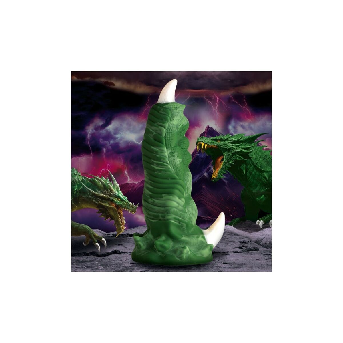 Dildo realist XR Alb Verde, 2, roseregalo.com