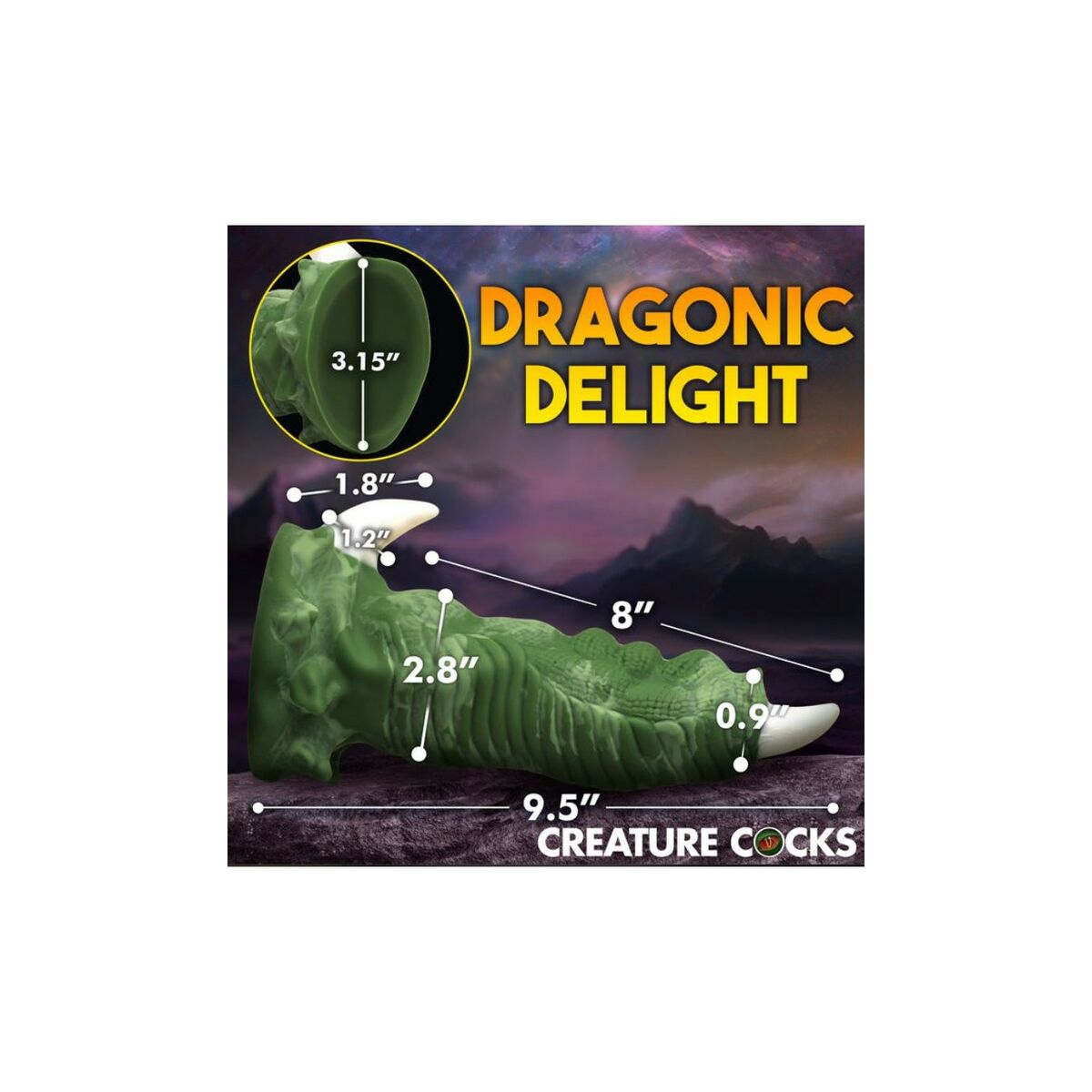 Dildo realist XR Alb Verde, 6, roseregalo.com