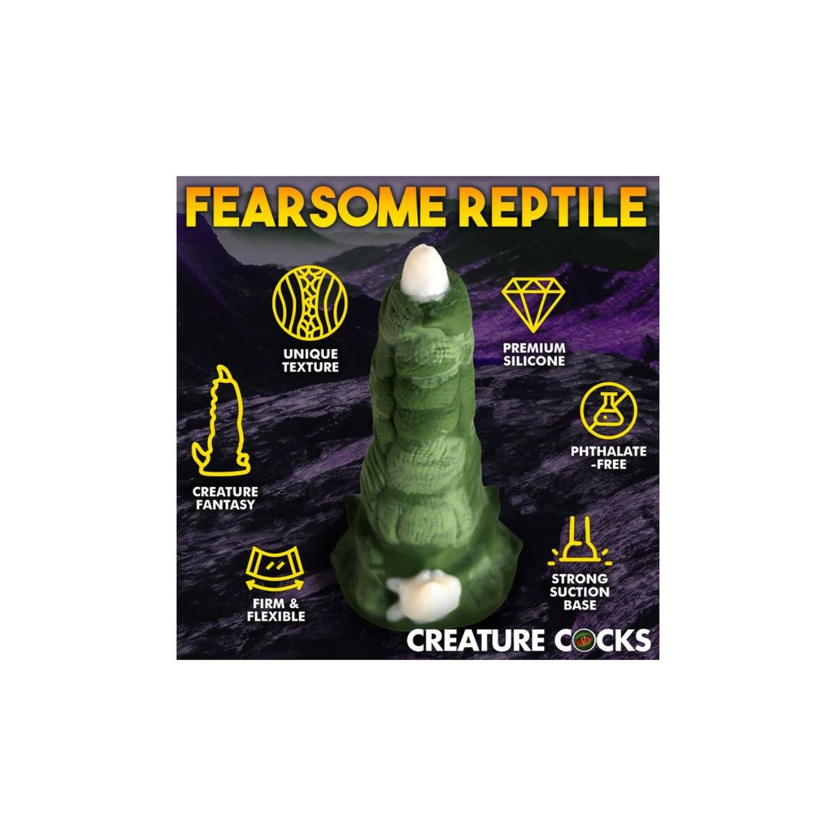 Dildo realist XR Alb Verde, 7, roseregalo.com