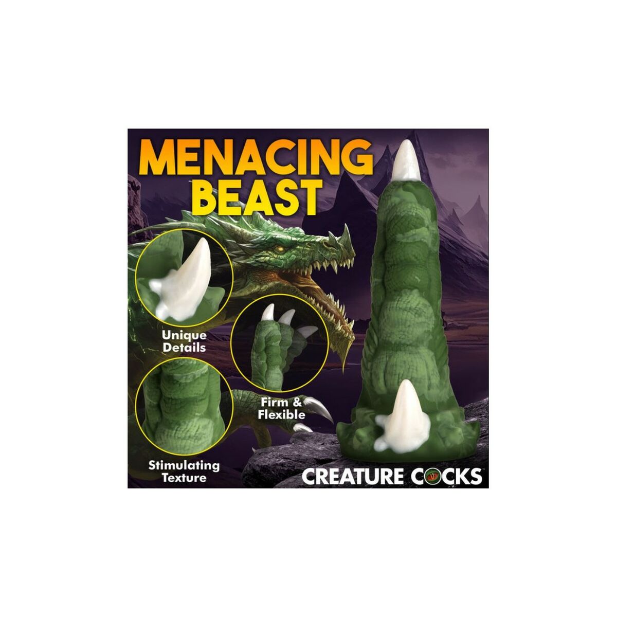 Dildo realist XR Alb Verde, 8, roseregalo.com