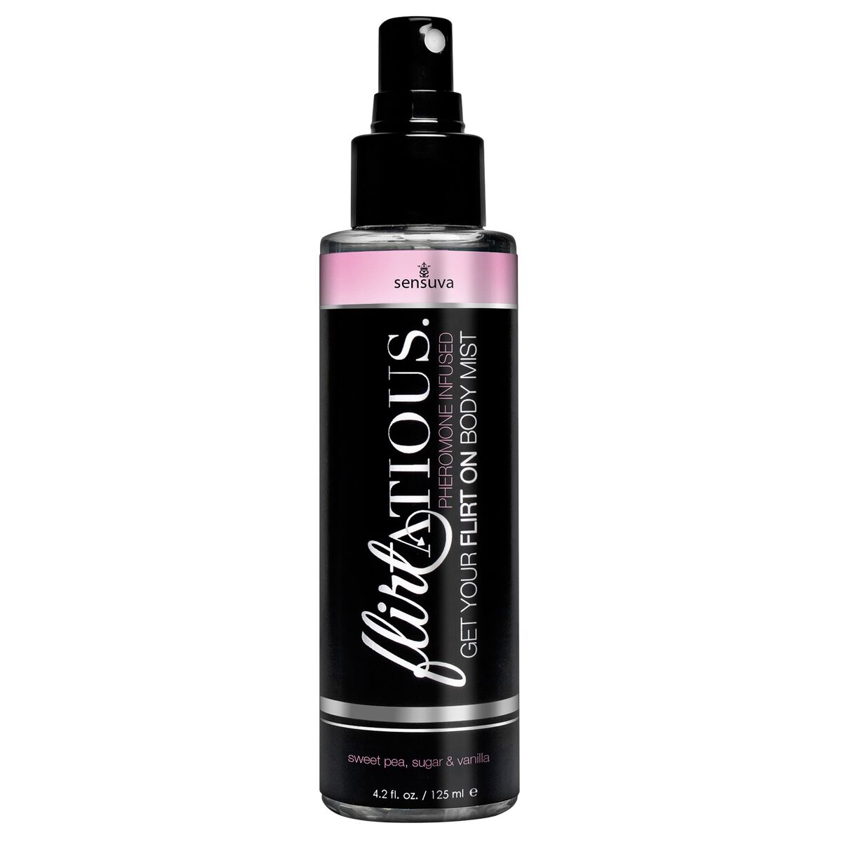 Spray în formă de Ceață cu Feromoni pentru Corp Flirtatious Vanilie, Zahăr &amp; Mazăre Dulce 125 ml Sensuva, 1, roseregalo.com