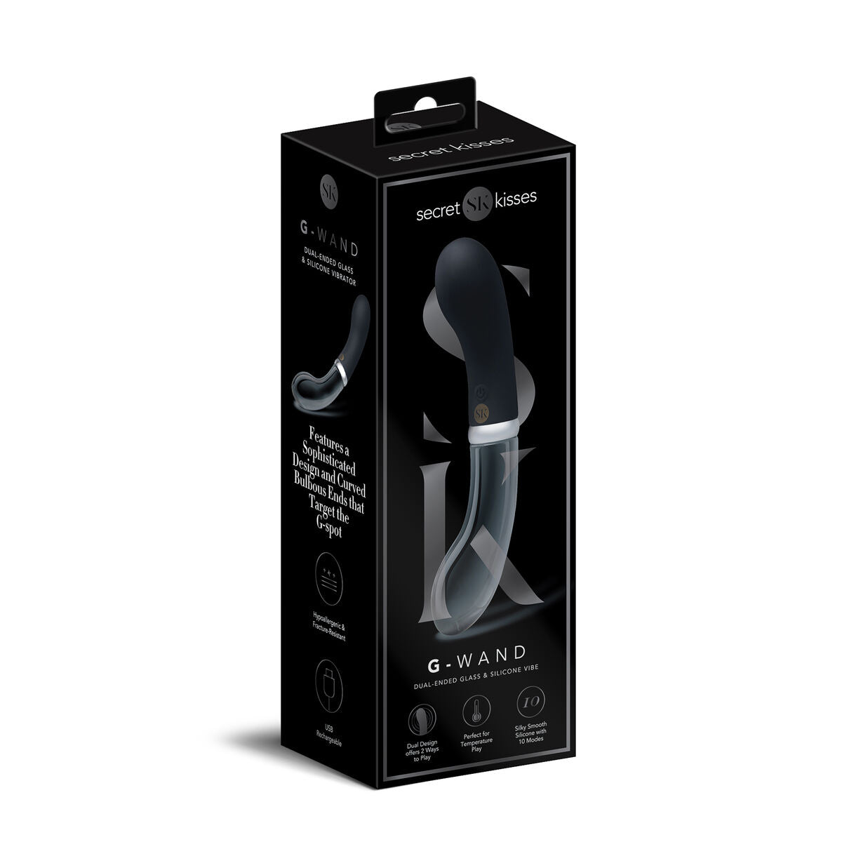 Vibrator zona G Secret Kisses Negru, 3, roseregalo.com