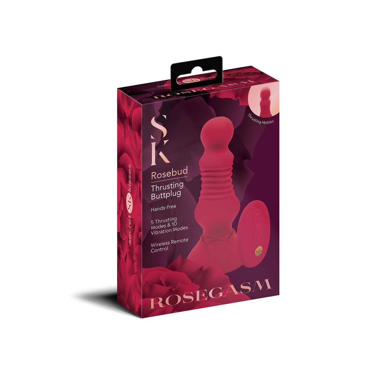 Vibrator anal Secret Kisses Roșu, 6, roseregalo.com
