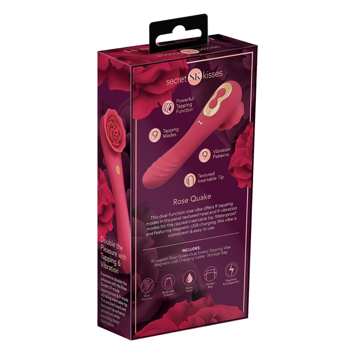 Dispozitiv de Masaj Secret Kisses Roz, 4, roseregalo.com