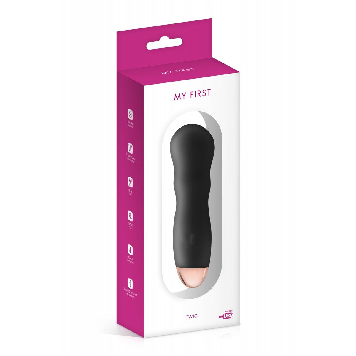 Vibrator My First Negru Silicon, 3, roseregalo.com