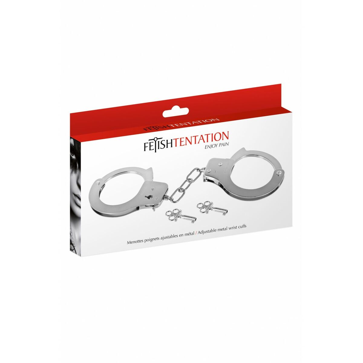Set Cravată &amp; Cătușe Fetish Tentation Argintiu, 2, roseregalo.com