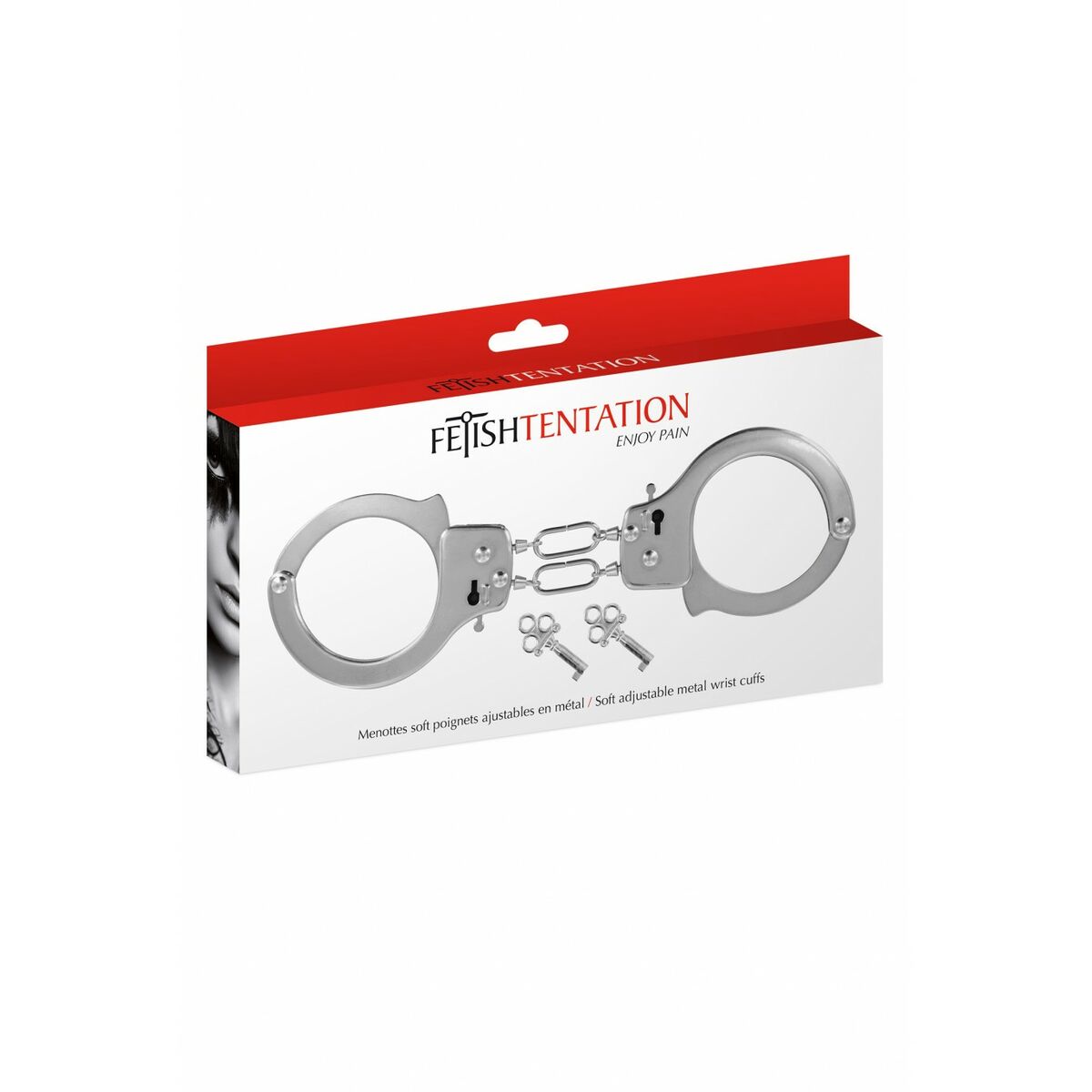 Set Cravată &amp; Cătușe Fetish Tentation Argintiu, 2, roseregalo.com