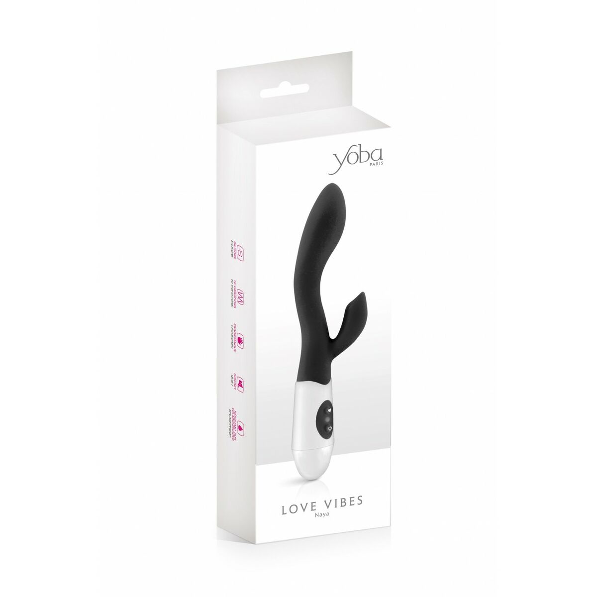 Vibrator zona G Yoba Negru Silicon, 3, roseregalo.com