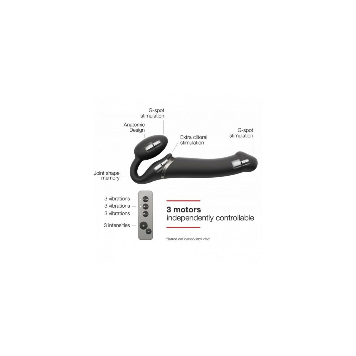 Vibrator Strap-on-me 6013953 Negru M, 3, roseregalo.com
