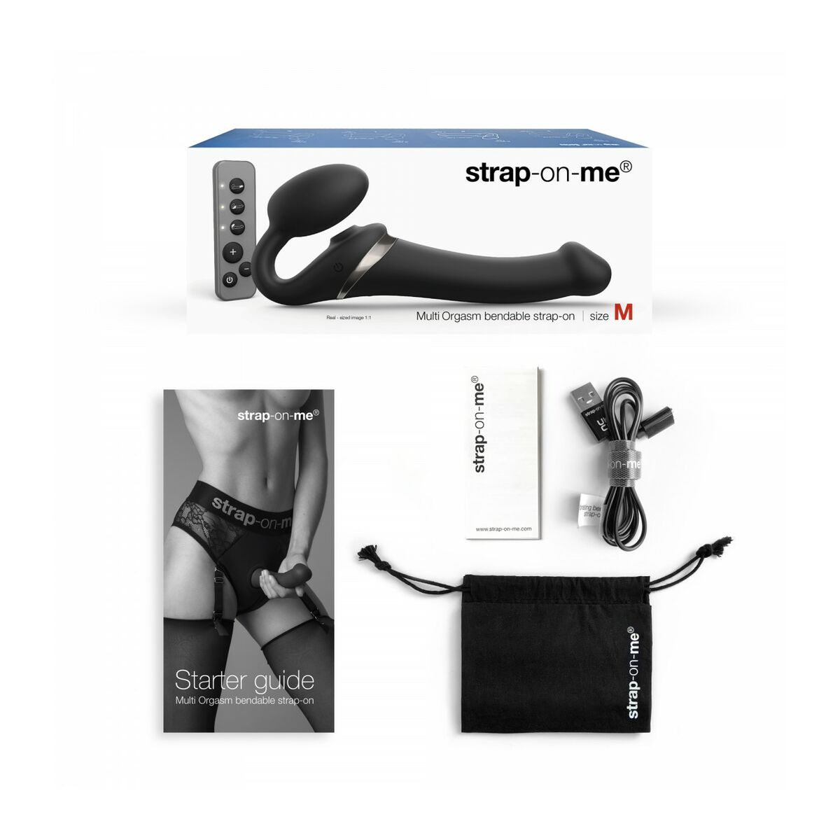 Dildo Multi Orgasm Remote Controlled Strap-on-me 6017357 Negru, 7, roseregalo.com