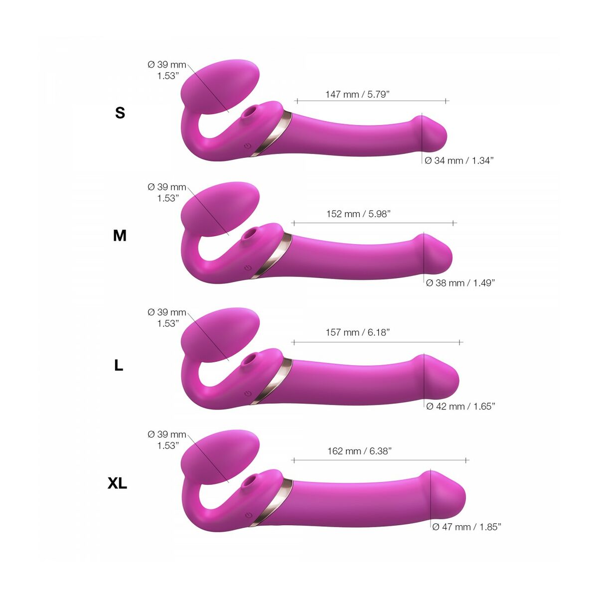 Vibrator Strap-on-me 6017456 Roz XL M, 7, roseregalo.com