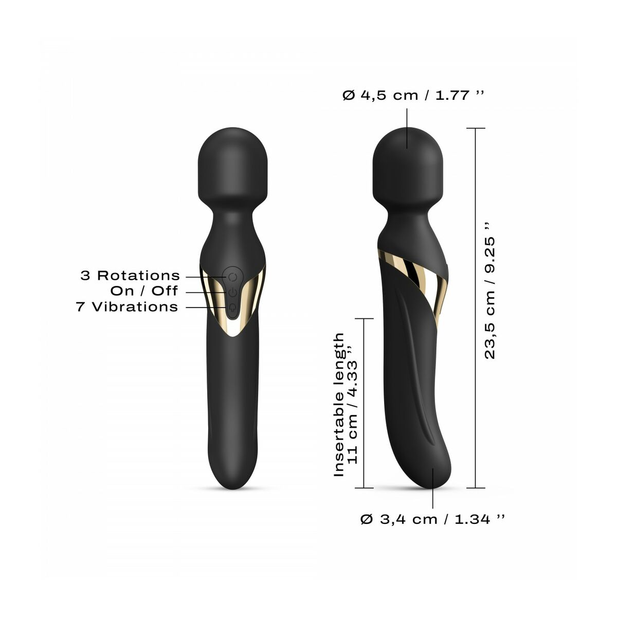 Dispozitiv de Masaj Dorcel DOR167 Negru, 4, roseregalo.com