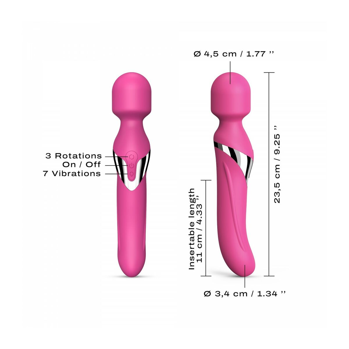 Vibrator Marc Dorcel Dual Orgasms Pink Roz, 7, roseregalo.com