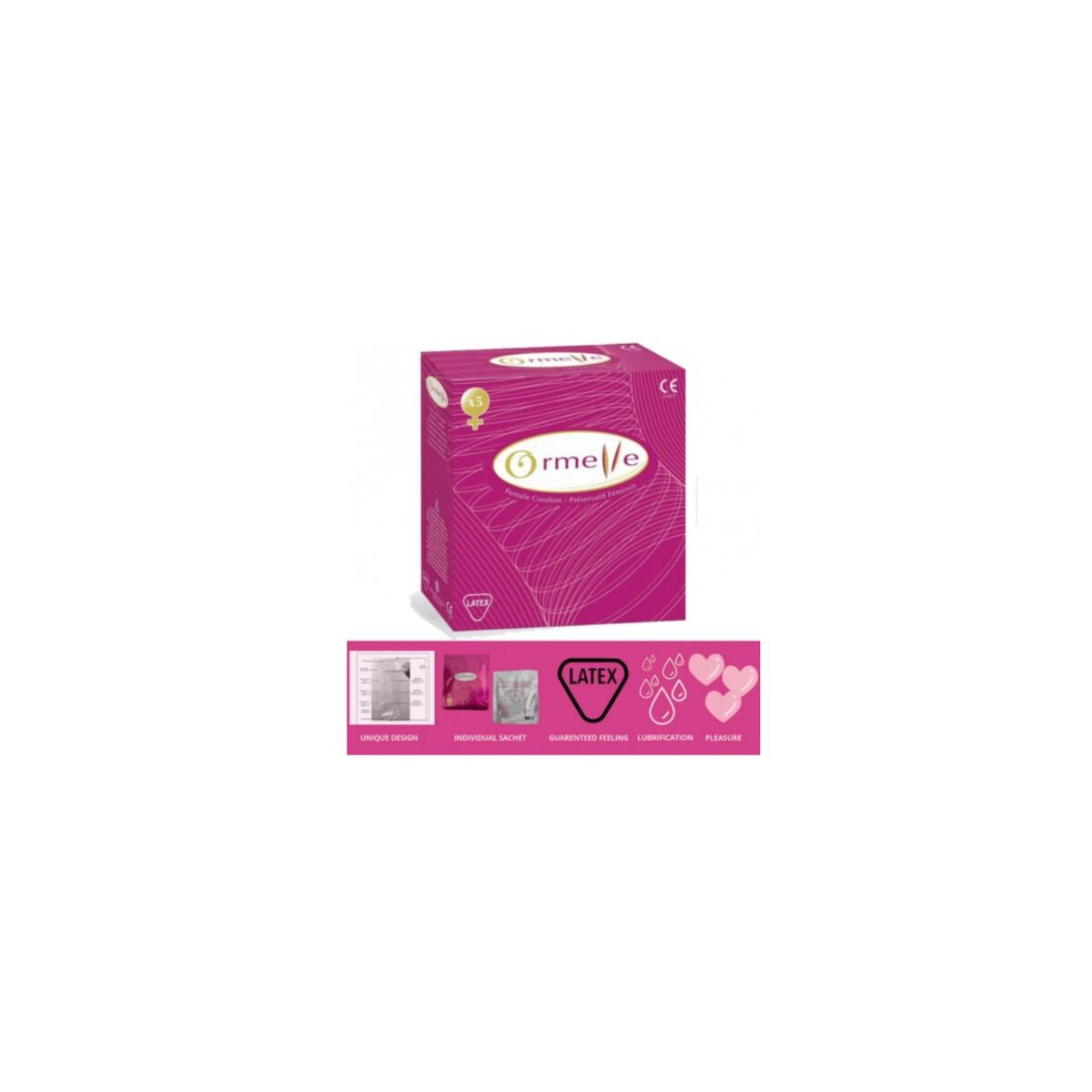 Femidom Prezervativ Femei Ormelle 5 Unități, 1, roseregalo.com