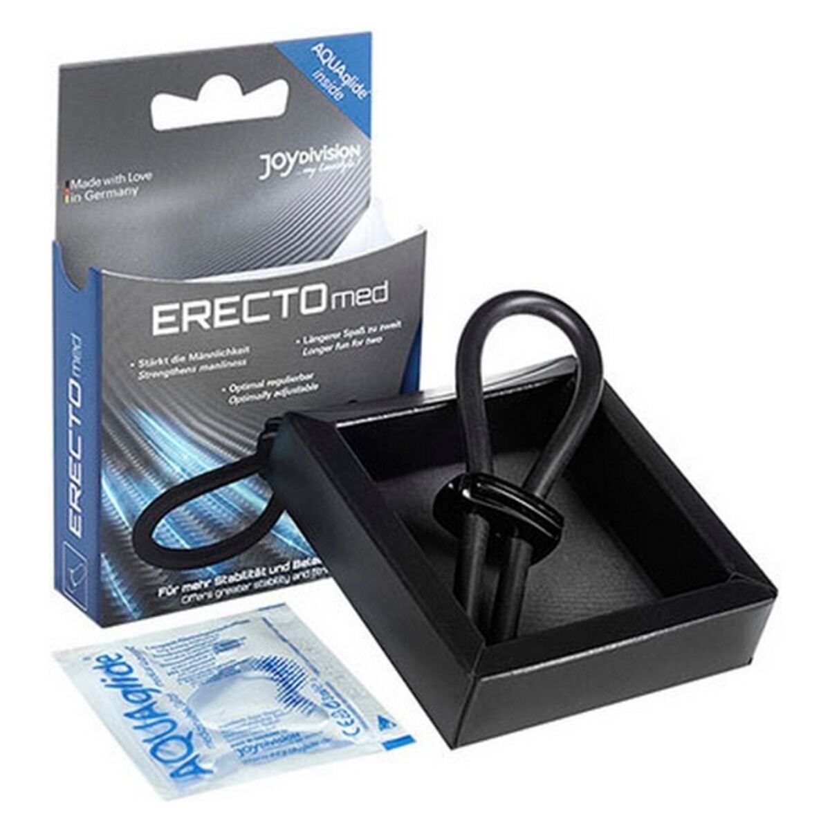 Pachet Inel Penis Joydivision ErectoMed Negru, 2, roseregalo.com