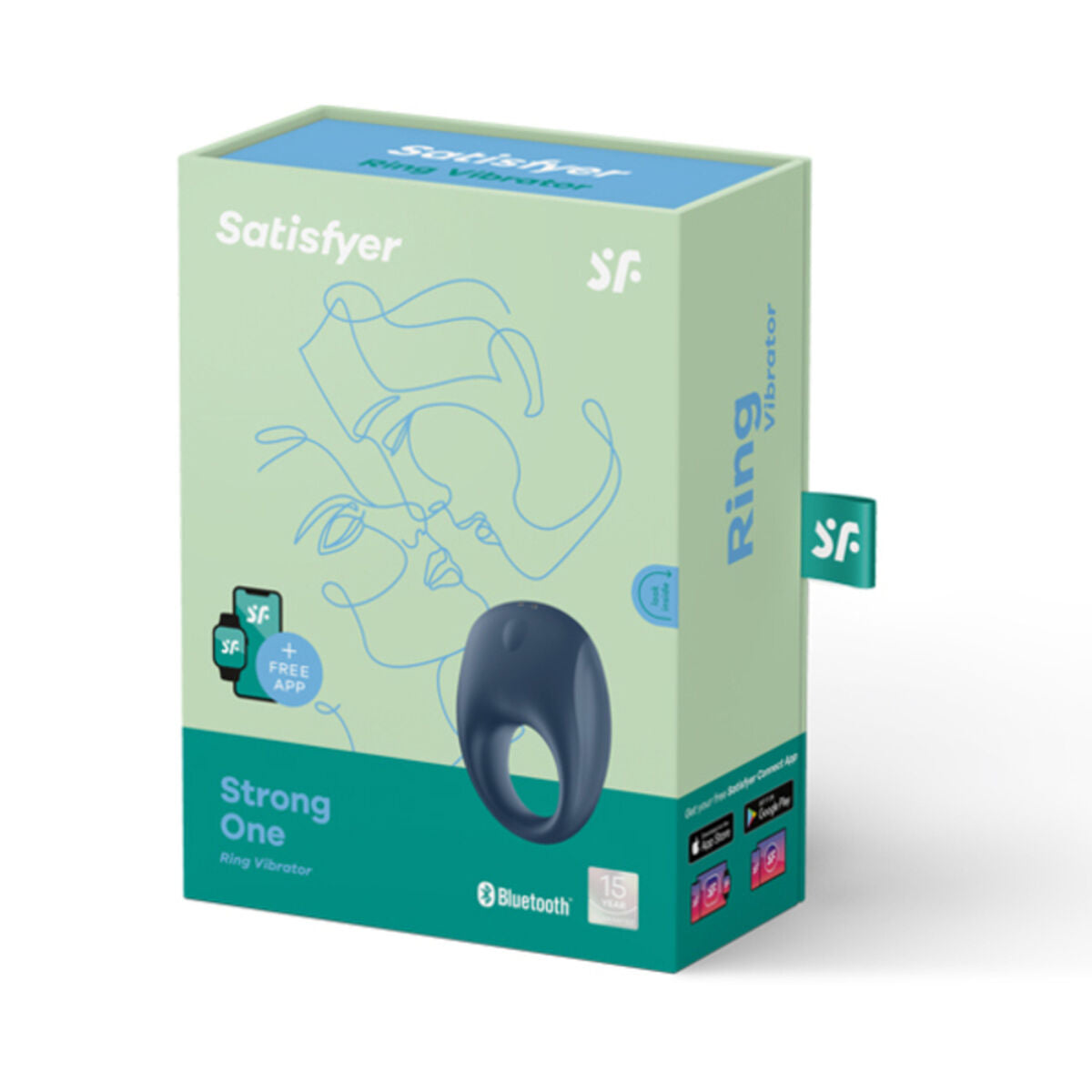 Inel Vibrator Strong One Satisfyer Strong One Albastru, 4, roseregalo.com