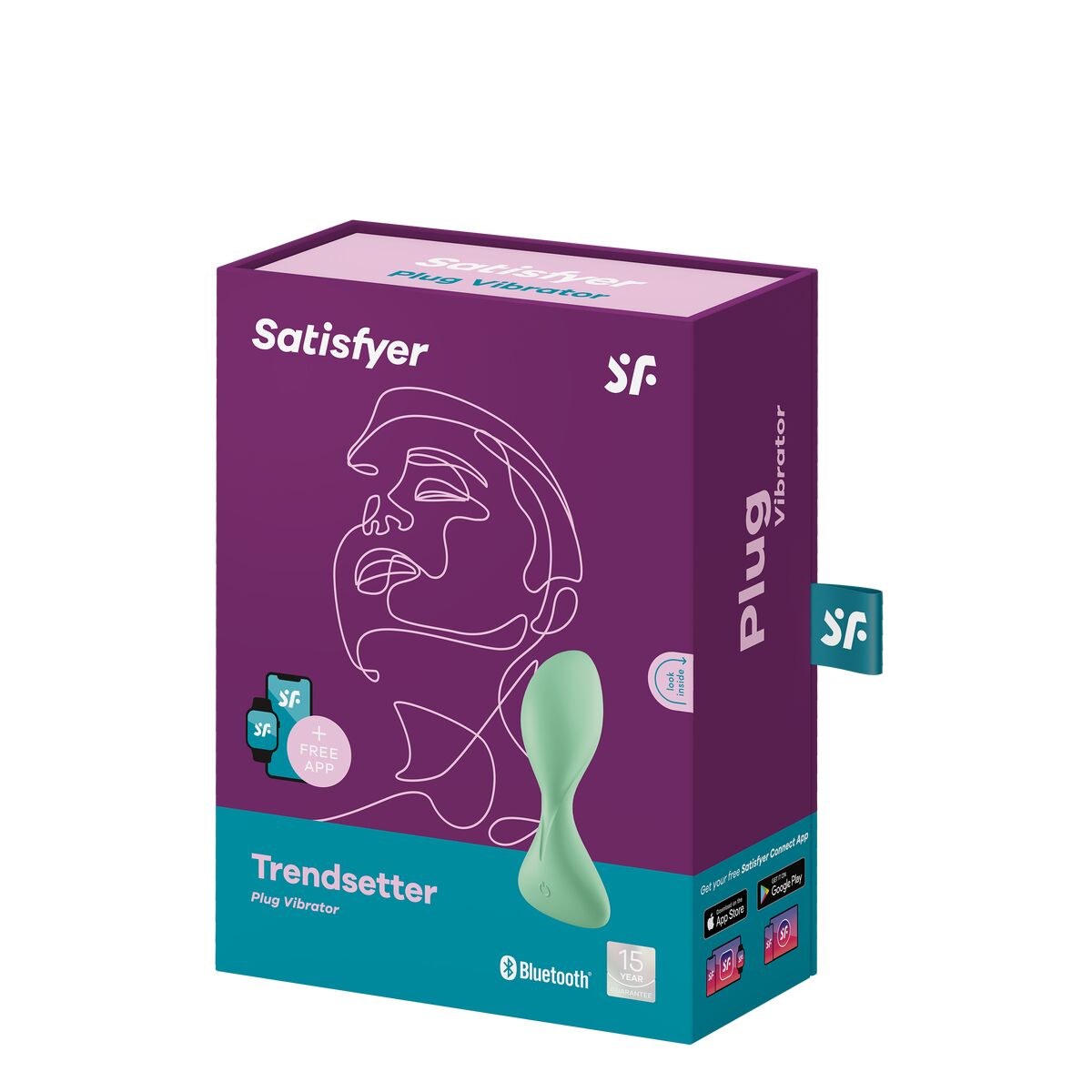 Plug Anal Satisfyer Trendsetter Light Verde, 6, roseregalo.com