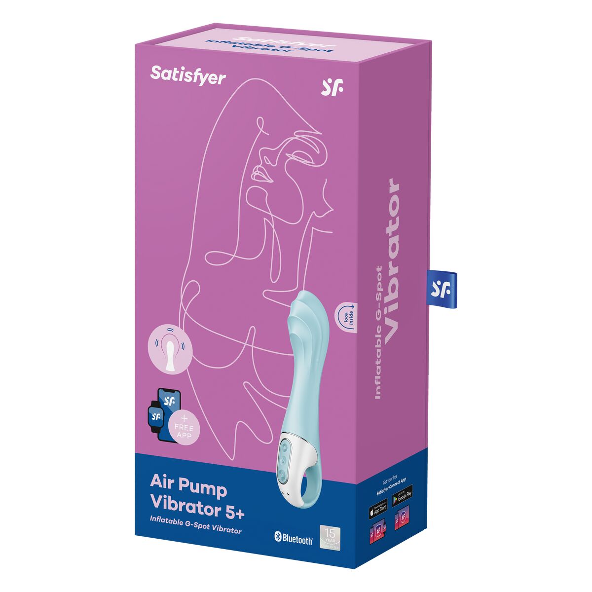 Vibrator Satisfyer Air Pump Vibrator 5 Albastru, 7, roseregalo.com