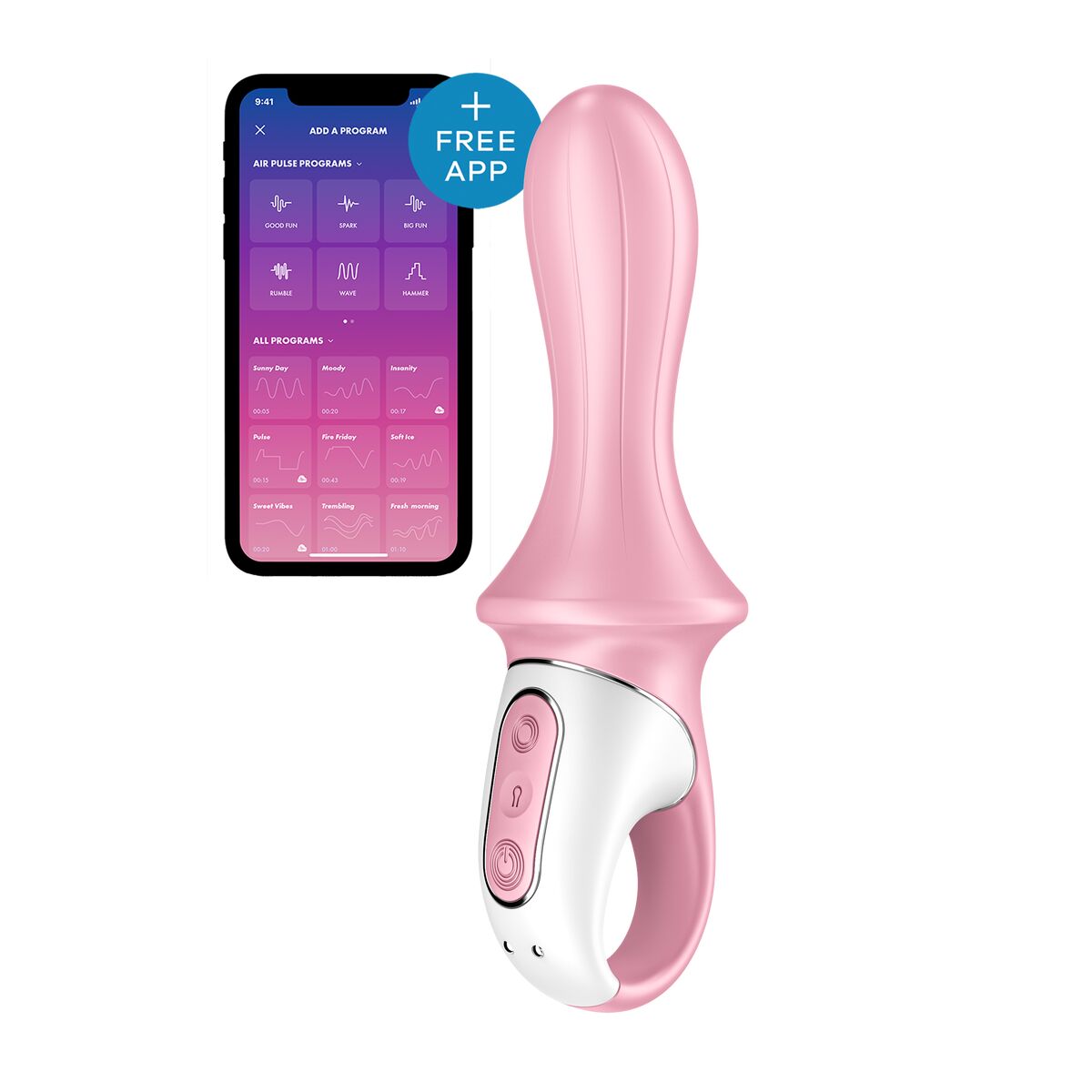 Vibrator Anal Radio Control Satisfyer Air Pump Booty 5 Roz, 1, roseregalo.com
