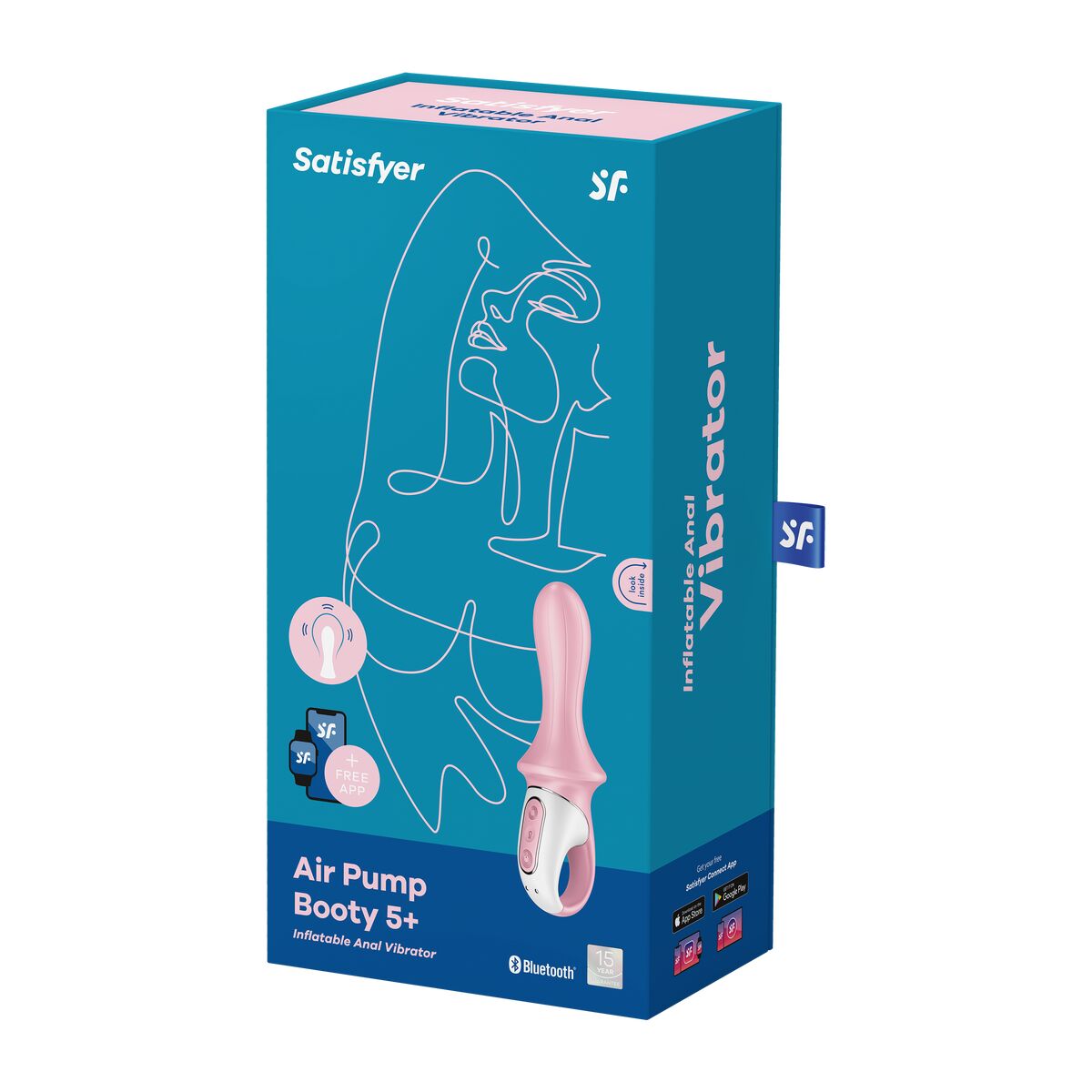 Vibrator Anal Radio Control Satisfyer Air Pump Booty 5 Roz, 7, roseregalo.com
