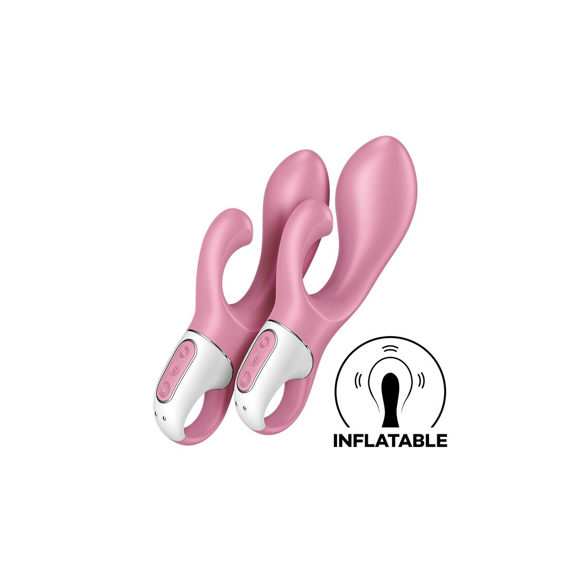 Vibrator zona G Satisfyer Air Pump Bunny 2 Light Roz, 2, roseregalo.com